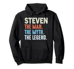 Steven The Legend Name Personalisierte Niedliche Idee Männer Vintage Pullover Hoodie von LUXETHREADS Men's