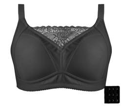 LUXRUB Mastektomie BH Mit Taschen Für Brustprothesen, Damen Alltags BH Mit Vollständiger Abdeckung Kabelloser Bralette Bras Nach Operationen (Color : Black, Size : 42/95C) von LUXRUB