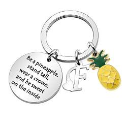 LUXYSODE Schlüsselanhänger mit Ananas-Ananas-Motiv, Geschenk für Damen und Herren, F, L, Klassisch von LUXYSODE