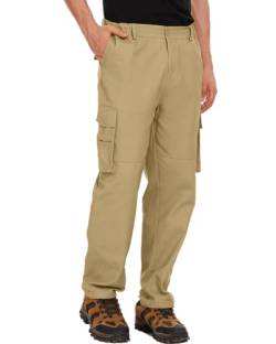 LVCBL Cargo Cargohose Herren Baggy Cargohose Herren Freizeithose Herren Khaki M von LVCBL