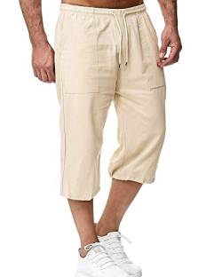 LVCBL Lässige Herren-Shorts mit elastischer Taille und Taschen Khaki XL von LVCBL