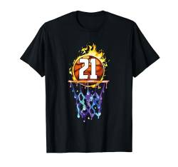Basketballgeschenk zum 21. Geburtstag für Spieler Nummer 21 Fan Geschenk T-Shirt von LVGTeam
