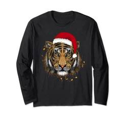Tiger-Weihnachtsmann-Mütze mit Tiger-Motiv, Geschenk für Fans Langarmshirt von LVGTeam