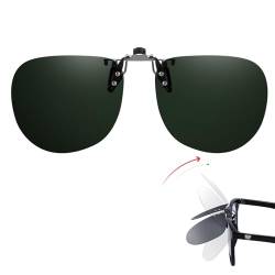 LVIOE Clip on Flip Up Sonnenbrille für Herren/Frauen, Polarisierte Sonnenbrille für Brillenträger von LVIOE