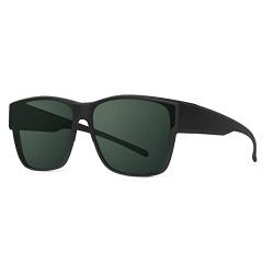 LVIOE Polarisiert Überziehbrille Damen Fit-Over Brille, Sonnenbrille für Brillenträger 100% UVA UVB Schutz von LVIOE