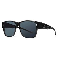 LVIOE Polarisiert Überziehbrille Damen Sonnenbrille für brillenträger UVA UVB Schutz von LVIOE