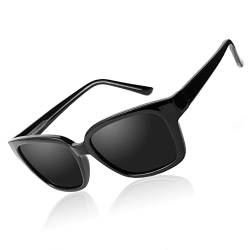 LVIOE Polarisierte Sonnenbrille Damen Klassisch Vintage Sonnenbrille für Fahren Angeln Reisen UV400 Schutz von LVIOE