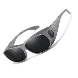 LVIOE Überbrillen Sonnenbrille für Brillenträger Herren Damen UV 400-Schutz, überziehbrille für Fahren, Angeln, Golf von LVIOE