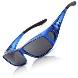 LVIOE Unisex Polarisiert Überzieh-Sonnenbrille, Fit Over Brille für Brillenträger UVA UVB Schutz von LVIOE