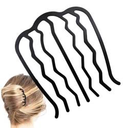 Französischer Drehkamm - U-förmige Haarkämme für Frauen,Haarkämme aus Metall, Hochzeits-Haarkamm-Zubehör, französisches Twist-Haarwerkzeug Lvtfco von LVTFCO