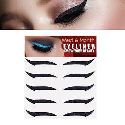 Glitzer-Eyeliner-Streifen zum Aufkleben | Sofortige selbstklebende Eyeliner-Schablone 5 Paar - Eyeliner-Werkzeug, Make-up-Aufkleber, glitzernder, langlebiger Aufkleber-Eyeliner für Frauen und Lvtfco von LVTFCO