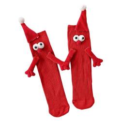 Haltende Hände Socken Magnet,Magnet-Handhaltesocken für Erwachsene | Neuartige 3D-Puppe-Weihnachtssocken, die Hände halten, für Erwachsene, süße Paare, Geschenke für Freunde, Schwestern, Lvtfco von LVTFCO
