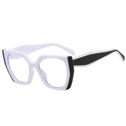 LVTFCO Mode Große Rahmen Damen Sonnenbrille Trendy Weiß Schwarz Übergroße Sonnenbrille Weibliche Shades Brillen UV400, C9 weiß klar, Einheitsgröße von LVTFCO