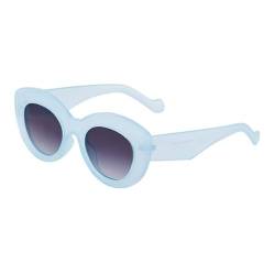 LVTFCO Sonnenbrille Candy Color Brillen Großer Rahmen Cat Eye Damen Beliebte Sonnenbrille Uv400,Blau,Einheitsgröße von LVTFCO