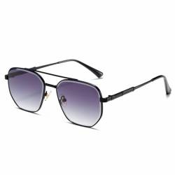 LVTFCO Sonnenbrille Herren Metallrahmen Übergroße Sonnenbrille Damen Herren Sonnenbrille Fahrbrille, C3 Schwarz Farbverlauf Grau, Einheitsgröße von LVTFCO