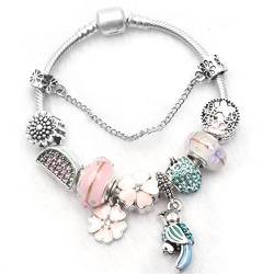 LVUNZJCA Damenarmband Armband-Damen-Legierungs-Armband der rosa Reihen-Wassermelone DIY für Geburtstag, Hochzeit (Farbe : Rosa, Size : 16cm) von LVUNZJCA