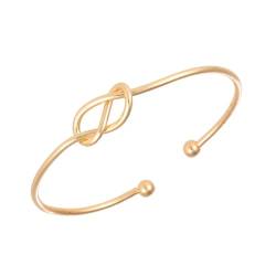 LVUNZJCA Damenarmband Einfache Knoten Armband Verstellbare Armband frauen Pendler Hand für Geburtstag, Hochzeit(Farbe:Gold) von LVUNZJCA
