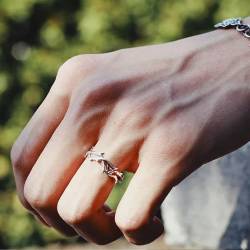 LWXLP Silber Punk Mode Unregelmäßige Paar Ringe Retro Hip-hop Persönlichkeit Einstellbare Finger Ring Für Männer Frauen Liebhaber Schmuck Geschenke von LWXLP