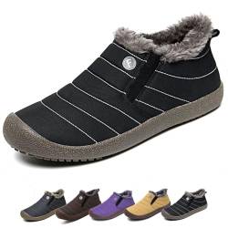 LXCJZY Kaegreel Shoes Men,Men's Waterproof Warm Plush Lined Outdoor Snow Ankle Boots (Black, 11 US) von LXCJZY