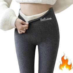 LXCJZY Soft Clouds Fleece Leggings for Women Winter Warm Winter Pants Slim Leggings High Waist Sports Leggings (M, Deep Gray) von LXCJZY