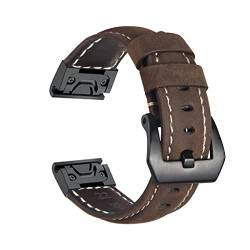 Leder Armbänder für Garmin EPIX Gen 2 Armband für Männer und Frauen Klassisches Leder mit Edelstahl Metall Schließe Kompatibel mit Garmin EPIX Gen 2 (3) von LXURY