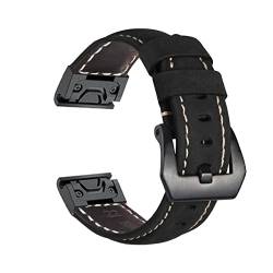 Leder Armbänder für Garmin EPIX Gen 2 Armband für Männer und Frauen Klassisches Leder mit Edelstahl Metall Schließe Kompatibel mit Garmin EPIX Gen 2 (5) von LXURY