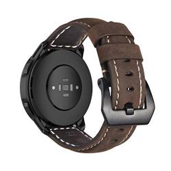 Leder Armbänder für Motorola Moto Watch 100 Armband für Männer und Frauen Klassisches Leder mit Edelstahl Metall Schließe Kompatibel mit Motorola Moto Watch 100 (2) von LXURY
