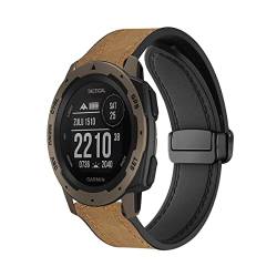 Magnetische Armbänder für Garmin Instinct Armband für Männer und Frauen, Magnetische Leder Silikon Hybrid Ersatzarmband Kompatibel mit Garmin Instinct (10) von LXURY