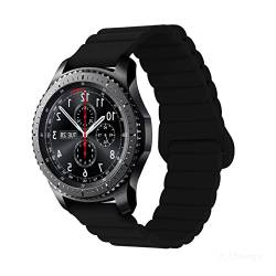 Silikon Armbänder für Samsung Gear S3 Frontier/Classic Männer und Frauen Bewegung mit Magnet Armbänder Ersatzband mit Magnet Armbänder Kompatibel mit Samsung Gear S3 Frontier/Classic (9) von LXURY