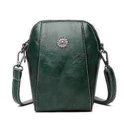 Vertikale All-Match-Handytasche, kleine diagonale Tasche aus weichem Leder, wasserdichte Mini-Umhängetasche für Damen (Green) von LXURY
