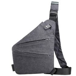 Wander Plus Anti-Diebstahl-Reisetasche, Cross-Body-Reisetasche, Schulter-Reisetasche, verstellbare Reisetasche für Damen und Herren (Gray) von LXURY