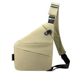 Wander Plus Anti-Diebstahl-Reisetasche, Cross-Body-Reisetasche, Schulter-Reisetasche, verstellbare Reisetasche für Damen und Herren (Khaki) von LXURY