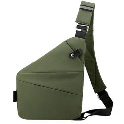 Wander Plus Anti-Diebstahl-Reisetasche, Cross-Body-Reisetasche, Schulter-Reisetasche, verstellbare Reisetasche für Damen und Herren (Military Green) von LXURY