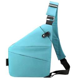 Wander Plus Anti-Diebstahl-Reisetasche, Cross-Body-Reisetasche, Schulter-Reisetasche, verstellbare Reisetasche für Damen und Herren (Sky Blue) von LXURY