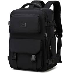 Laptop-Rucksack, 43,2 cm, Business-Reiserucksack, groß, College-Büchertasche, Computertasche für Damen und Herren, Schwarz, Large, Reisen von LXYGD