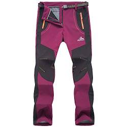 LY4U Damen Ski Schneehose Warm Winter Outdoor Wandern Laufen Walking Hose, Violett EU XXL von LY4U