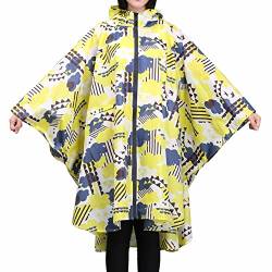 LY4U Damen Wasserdichter Regen Poncho Mantel Herren Wiederverwendbare Leichte Outdoor Regenmäntel Reißverschluss Regenbekleidung Regenjacke mit Kapuze von LY4U