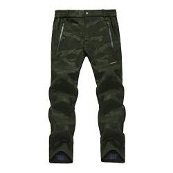 LY4U Winter Skihose Herren Verdicken Fleece Gefüttert Wander Kletterhose Armeegrün M von LY4U