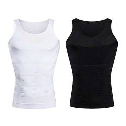 Body-Shaping Men Abs Vest,Compression Vest for Men,Men's Workout Compression Sweat Vest,Men's Body Shaper (2PCS,L) von LYAART
