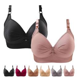 LYAART 2023 Bequemer Unterwäsche-BH in Übergröße, Push-up-BHS für den Alltag für Damen, Bralettes für Damen mit Halt (36/80,G+2PCS) von LYAART