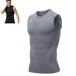 LYAART Ionic Shaping Weste, Herren Body Shaper Schlankheitsweste, Herren Kompressionsshirt Schlankheitsunterhemd (Gray,L) von LYAART