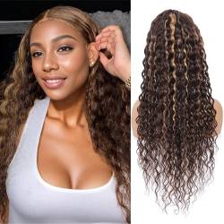 Lace Front Wig Human Hair Kinky Curly Wig 4X4 Transparent Lace Closure Wig Pre Plucked With Baby Hair 9A Grade 30 Zoll(76.2cm) von LYBYL