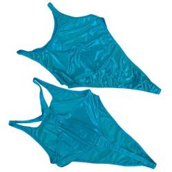 LYDHDY Herren Bodysuit Tanga Leotard Racer Back Nylon Spandex glänzend satin dünn dehnbar (Color : Turquoise, Size : XL) von LYDHDY