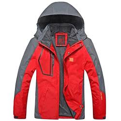 LYDHDY Übergröße 7XL 8XL. Männliche Jacke, Frühling Herbst Outdoor wasserdichte Winddichte Jacke Mantel Tourismus Berg Atmungsaktive Jacke Männer (Color : Rouge, Size : 7XL) von LYDHDY