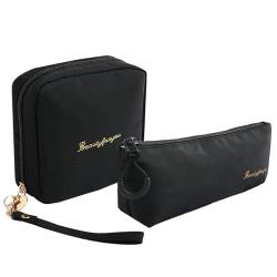 LYDZTION Make-up-Tasche für Damen, Reise-Aufbewahrungstasche, kleine Make-up-Tasche für Geldbörse, Reisen, Kosmetiktasche, Kulturbeutel, Make-up-Pinseltasche, Hautpflege-Organizer, Tasche mit von LYDZTION