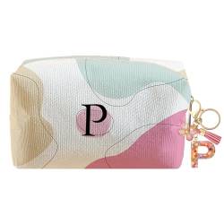 LYDZTION Personalisierte Make-up-Tasche mit Initialen-Motiv, Schlüsselanhänger, individuelle Make-up-Kosmetiktasche für Frauen, Mutter, beste Freundin, Teenager, Mädchen, Weihnachten, Geburtstag, von LYDZTION