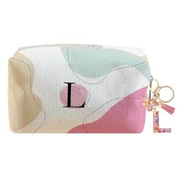 LYDZTION Personalisierte Make-up-Tasche mit Initialen-Motiv, Schlüsselanhänger, individuelle Make-up-Kosmetiktasche für Frauen, Mutter, beste Freundin, Teenager, Mädchen, Weihnachten, Geburtstag, von LYDZTION