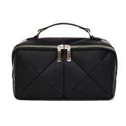 LYEAA Damen-Kulturbeutel-Handtasche – Diamant-Gitter-Make-up-Organizer-Tasche for Reisen und Business von LYEAA