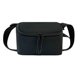 LYEAA Frauen Messenger Bags Mode Reisen Brusttasche Einfach Lässig Tragbar Einfarbig Verstellbarer Gurt Weich for Outdoor Sport, Schwarz S, modisch von LYEAA