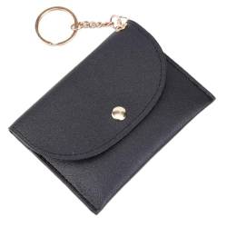 LYEAA Kreditkartenetui for Damen, einfarbig, PU-Leder, elegante Brieftasche, mehrere Taschen, einfaches Kartenetui, lässig, for Outdoor-Reisen, Schwarz , Dame von LYEAA